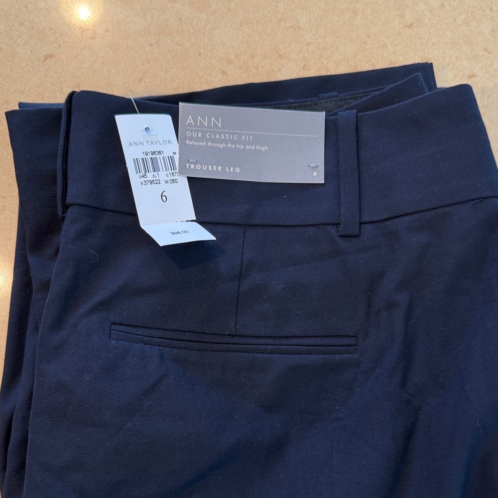 Ann Taylor Men's Tailored Fit Black Pants